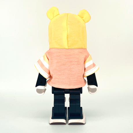 くまパーカー　イエロー&ピンク