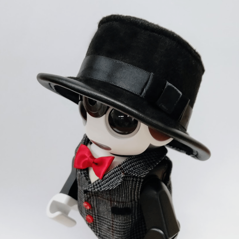 帽子　黒地に正面に黒リボン 黒シルクハット 黒リボン | Robot Closet - ロボクロ -