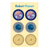 ロボットプラネットオリジナル 耳シール イエロー