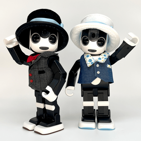 黒シルクハット サックスリボン
