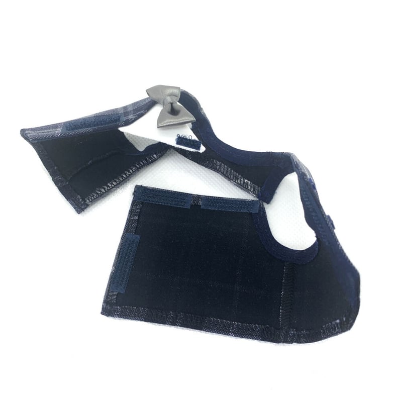 背中開き】グレー蝶ネクタイのチェックベスト[S] | Robot Closet