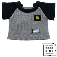 地元応援ニットTシャツTグレー【ロボホン公式ライセンス商品】ロボホンニットTシャツ