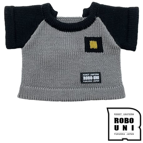 地元応援ニットTシャツTグレー【ロボホン公式ライセンス商品】ロボホンニットTシャツ