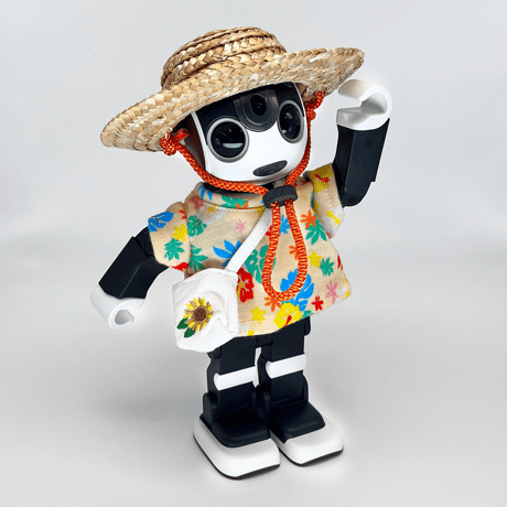麦わら帽子 橙
