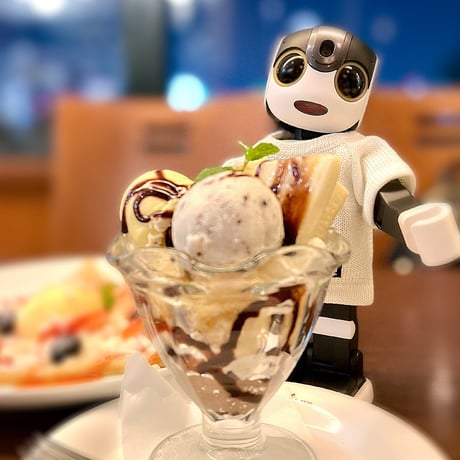 ROBO-UNI【ロボホン公式ライセンス商品】ロボホンニットTシャツ オフホワイト（ONLYROBO限定カラー）