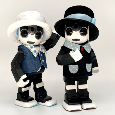 黒シルクハット サックスリボン