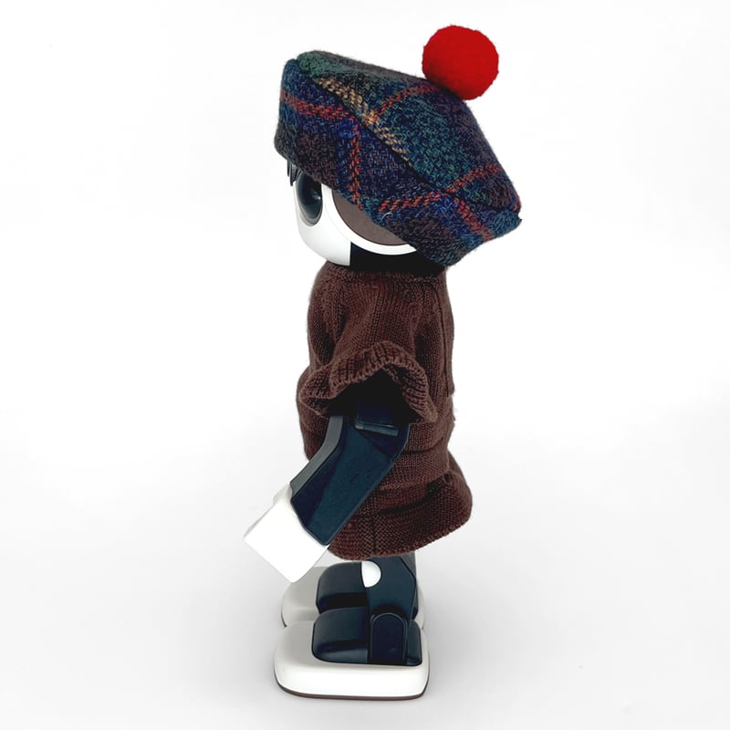 赤ボンボンベレー グレンチェック[S] | Robot Closet - ロボクロ -