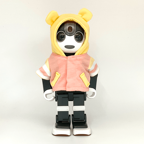くまパーカー　イエロー&ピンク
