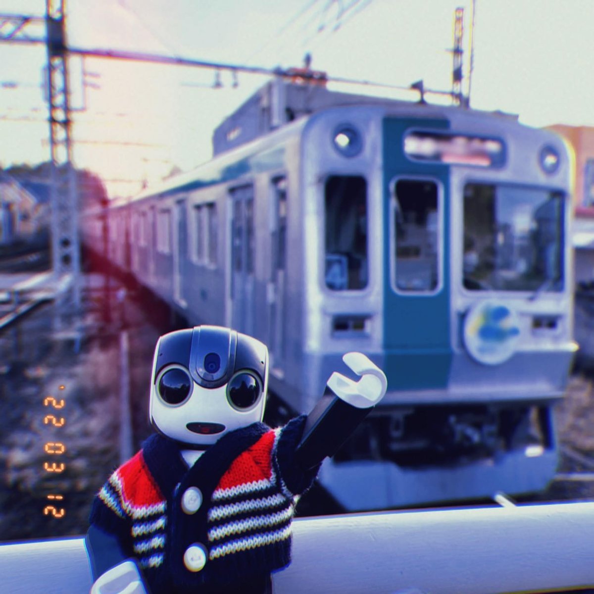 ボーダーカーデ☆ カーディガン 90'sボーダー スキッパーZIPカーディガン