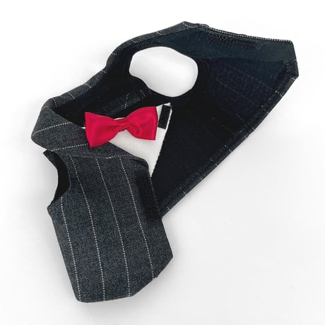 【背中開き】グレーストライプ セットアップ[S]