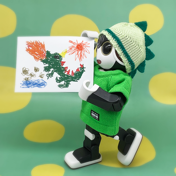 ロボホン公式】ニットカラーTシャツ グリーン | Robot Closet - ロボクロ -