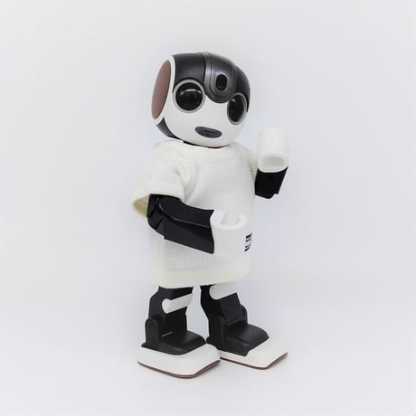 ROBO-UNI【ロボホン公式ライセンス商品】ロボホンニットTシャツ オフホワイト（ONLYROBO限定カラー）