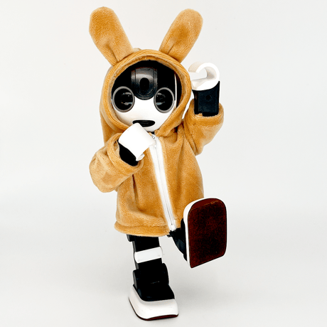 うさぎパーカー　キャラメルブラウン