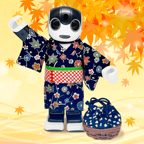 浴衣 花もみじ柄