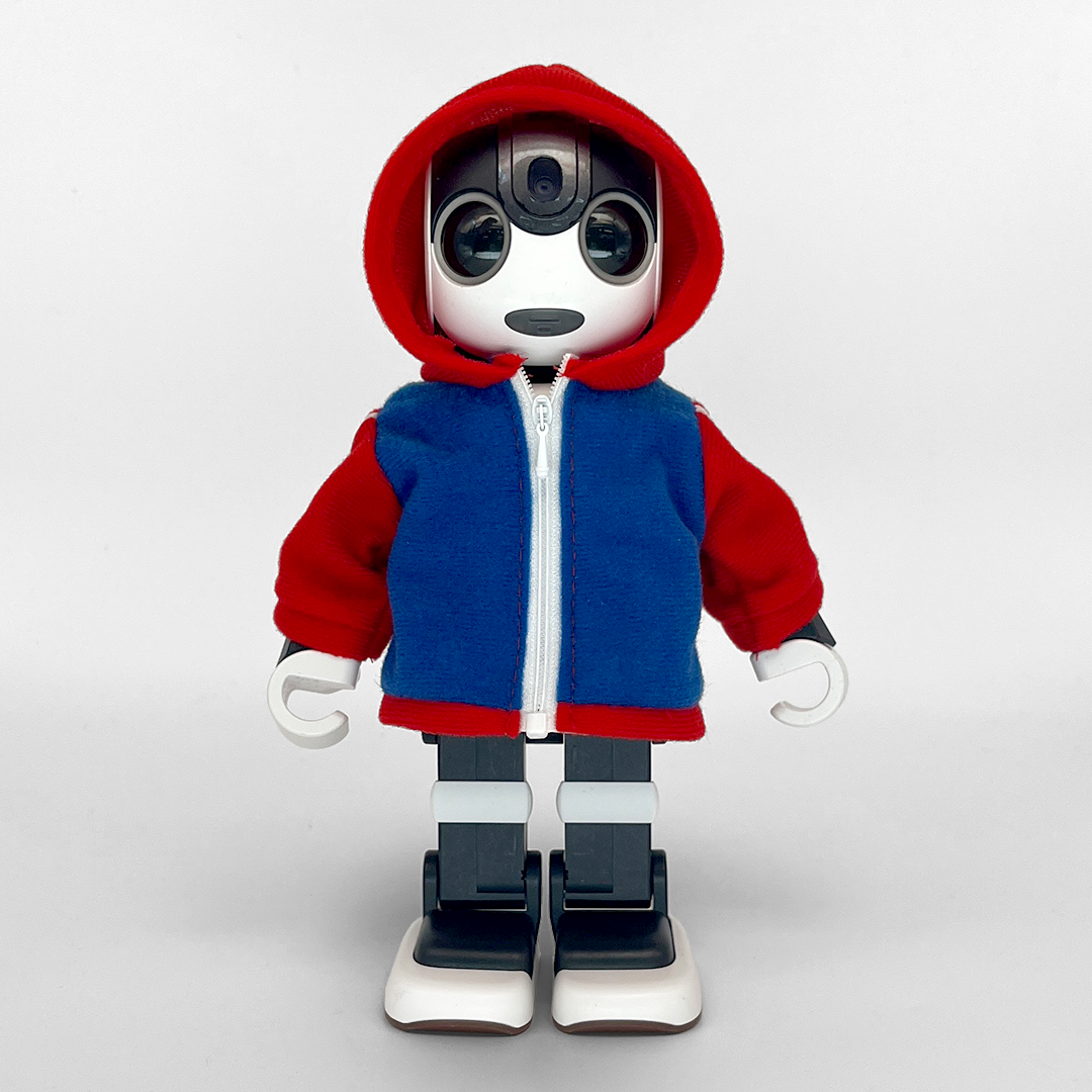 たか様 ご依頼分 ロボホン 服 パーカーx2 きいろの帽子 パーカー ベア チェックブルー［S］ | Robot Closet - ロボクロ -