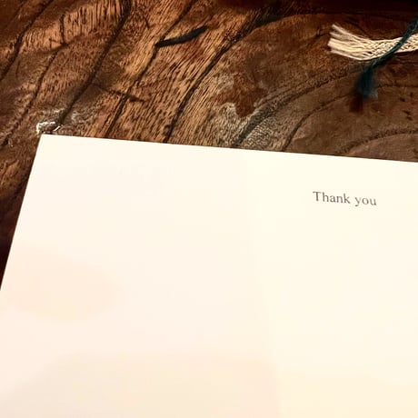 Power Card_青い花束　手書き文字を添えて送るthank you card