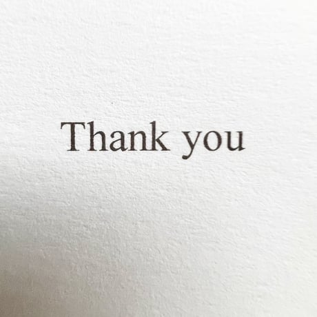 Power Card_青い花束　手書き文字を添えて送るthank you card