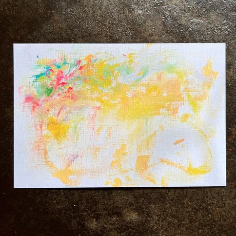 Power Card_青い花束　手書き文字を添えて送るthank you card