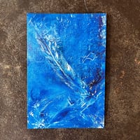 再入荷Power Card_blue painting door 0001 青の羽　postcard