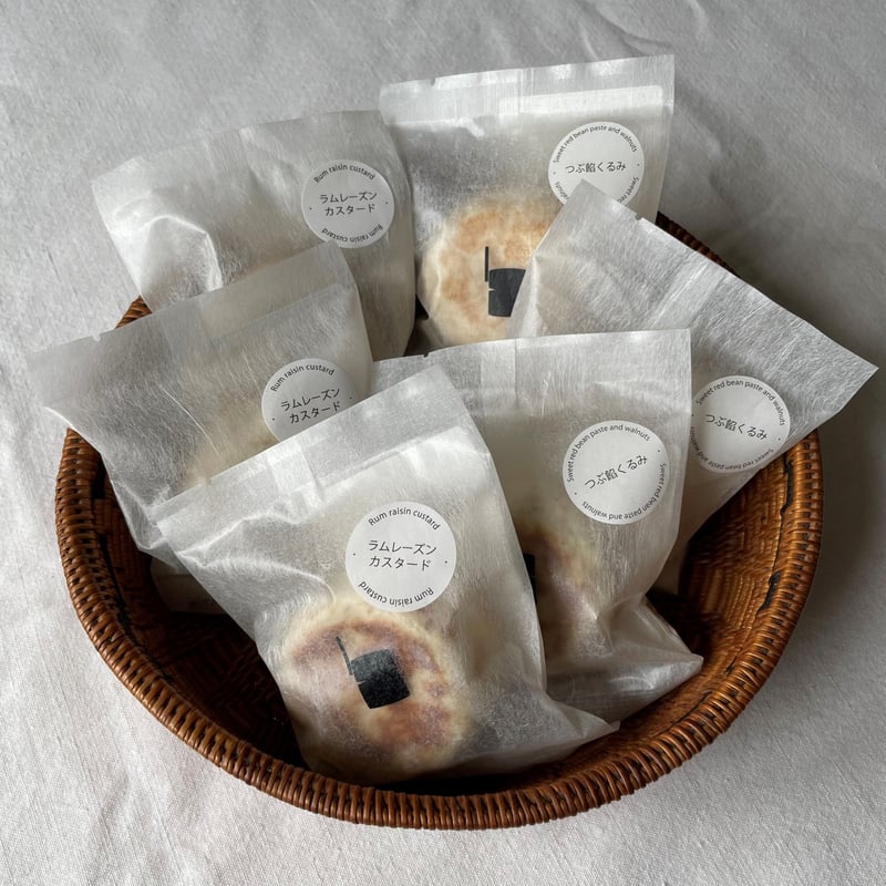 小昼堂のおやき詰合せ 6個◇ラムレーズンカスタード つぶ餡