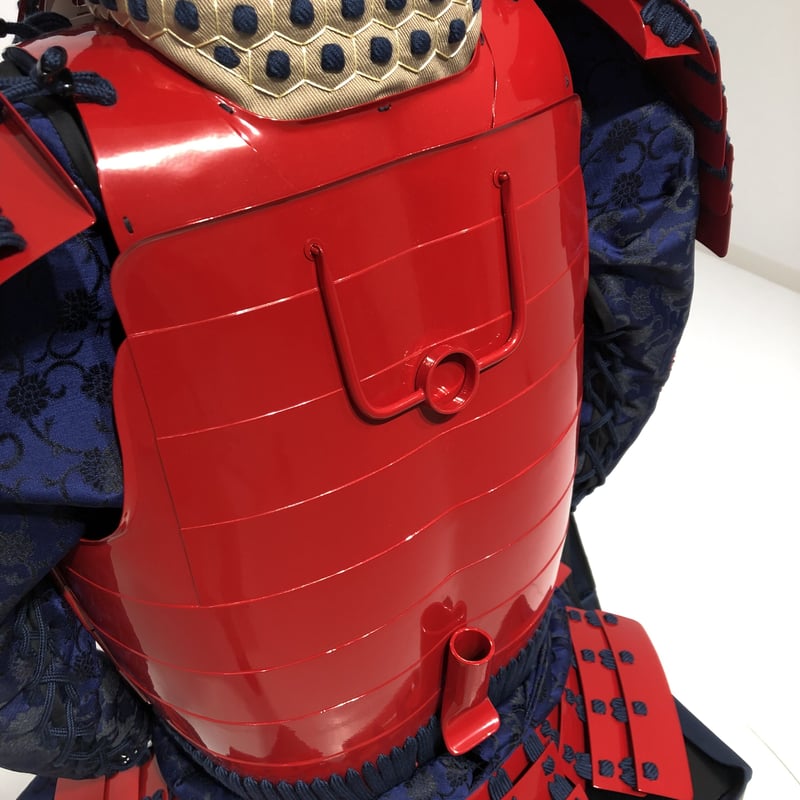 O-061】○濃紺糸威赤桶側二枚胴具足 | 甲冑工房丸武