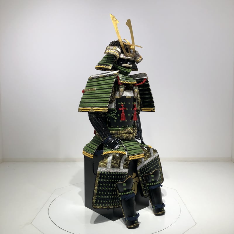 【紙甲冑】緑糸縅二枚胴【わけあり】 青漆塗萌黄糸威二枚胴具足 文化遺産オンライン