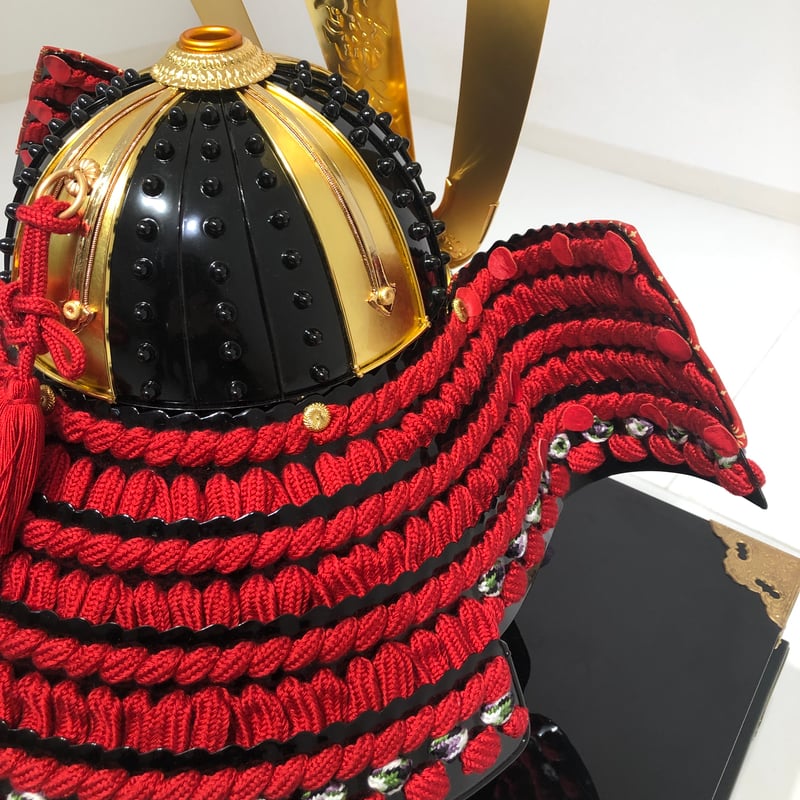 1/4源義経公兜収納セット曙裾濃威 C-008-K】源