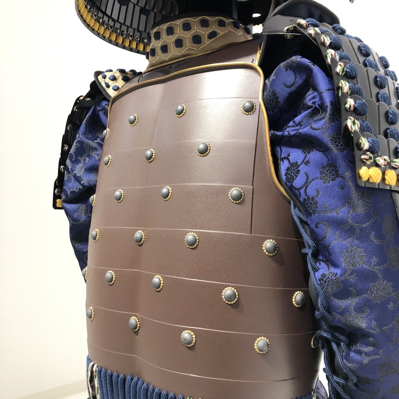 O-046】紺糸威鉄錆笠鋲二枚胴具足 | 甲冑工房丸武 O-046】紺糸威鉄錆笠鋲二枚胴具足 | 甲冑工房丸武
