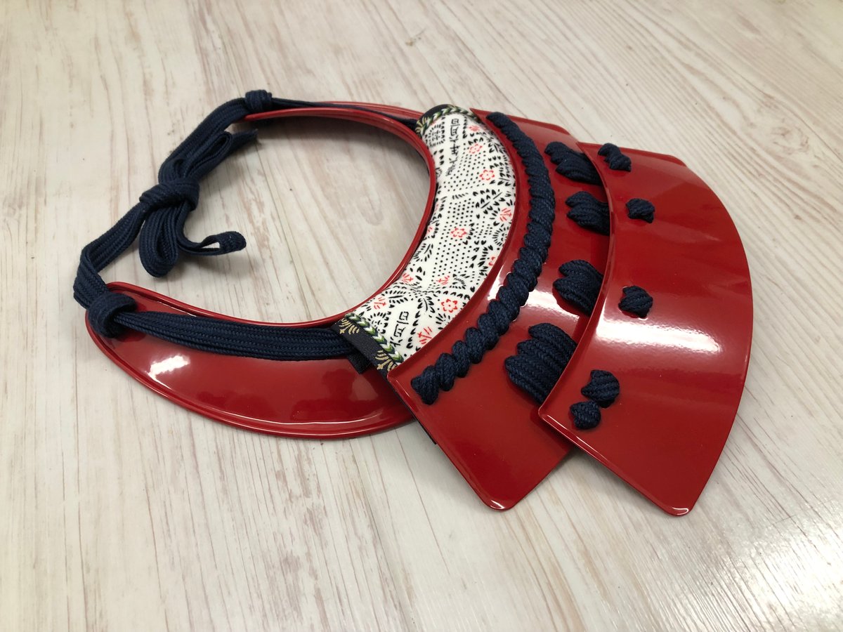 N-002】喉輪（濃紺糸） | 甲冑工房丸武