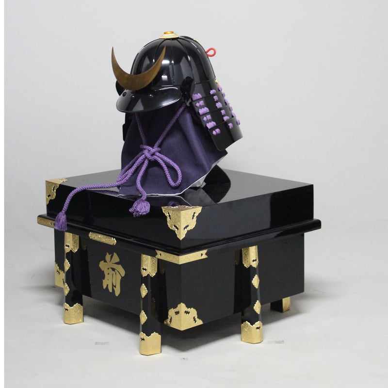 O-056-K】○紫糸威黒胸取二枚胴具足（兜のみ） | 甲冑工房丸武
