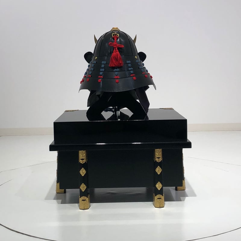 O-055-K】紺赤糸威胸取黒桶側二枚胴具足(十二間)(兜のみ O-055-K】紺赤糸威胸取黒桶側二枚胴具足(十二間)(兜のみ
