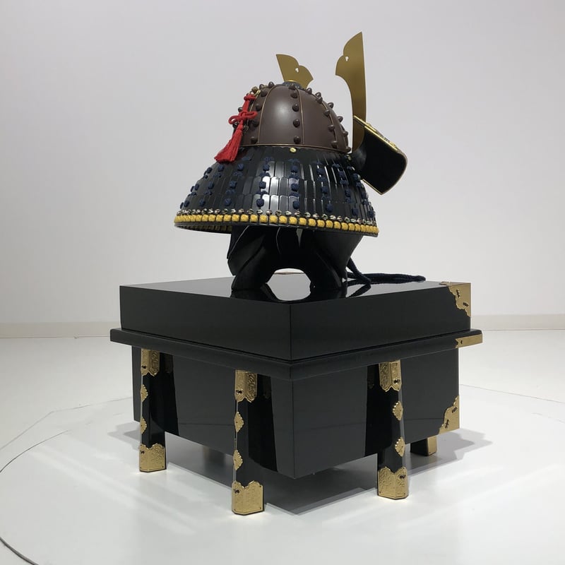 O-046-K】紺糸威鉄錆笠鋲二枚胴具足(兜のみ) | 甲冑工房丸武 O-046-K】紺糸威鉄錆笠鋲二枚胴具足(兜のみ) | 甲冑工房丸武