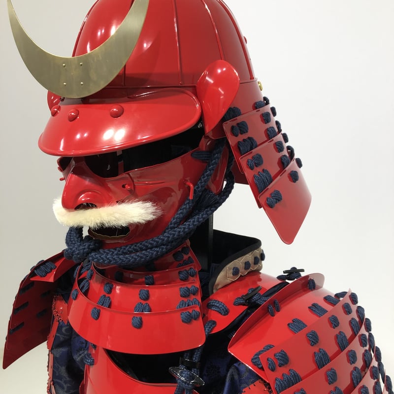 【ma8047admacさま】専用丸武産業製』◎桶川二枚胴（登り龍模様）◎ O-055】紺赤糸威胸取黒桶側二枚胴具足・十二間兜（手時代塗