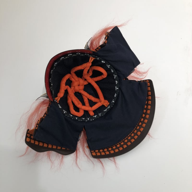 Y-027-K】毛利輝元 緋糸威胴丸具足（兜のみ） | 甲冑工房丸武