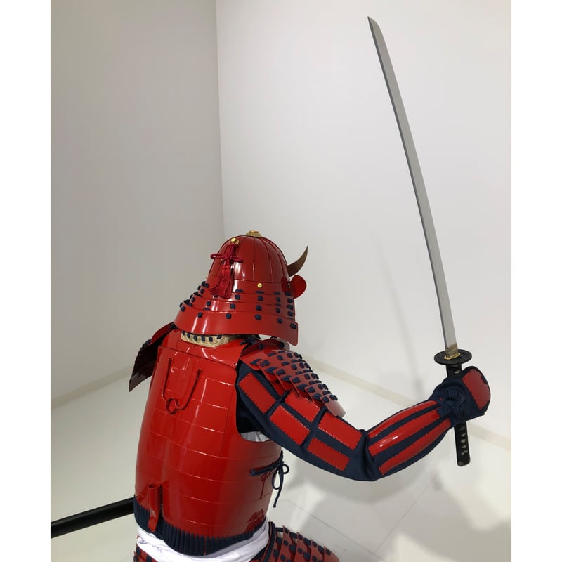 【王者の祭典】赤〜青　セット O-076】濃紺糸威赤桶側二枚胴 時代祭りセット！ | 甲冑工房丸武