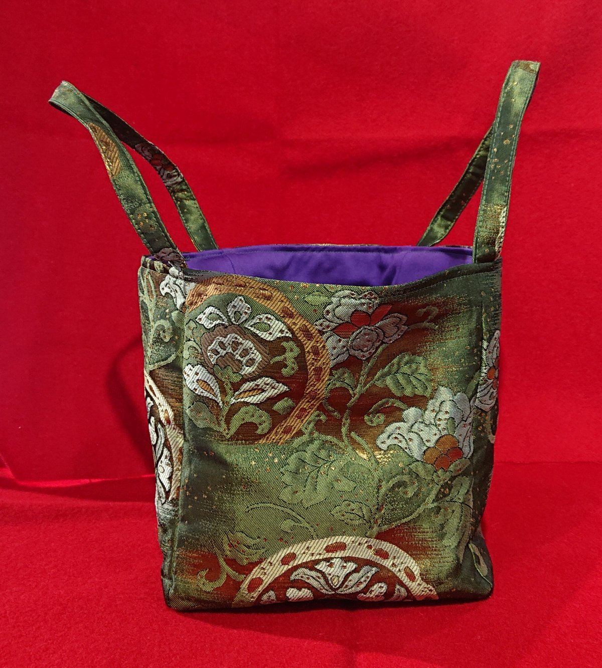 6574_LLサイズ バックセット 西陣織 帯地使用 新品 25cm 幅広 西陣織 草履バッグセット フォーマル 日本製 礼装 帯地 正絹 草履