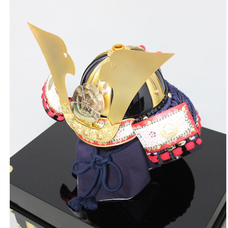 金箔の屏風と子供用、甲冑 鉄金箔押切付札紫糸威二枚胴具足／ホームメイト