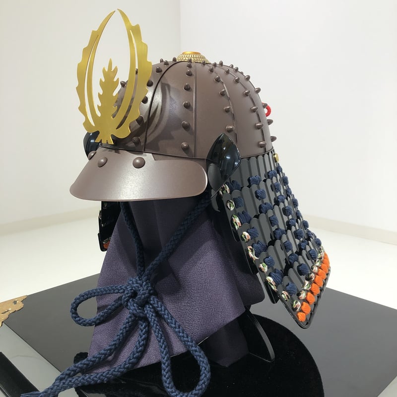 O-045-K】紺糸威鉄錆鋲綴二枚胴具足（兜のみ） | 甲冑工房丸武
