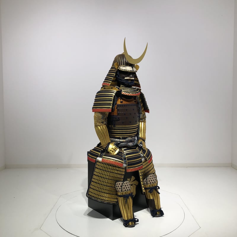 二つ引両紋陣笠 時代武具 嘉永7年(171年前) 超希少 甲冑/鎧 鉄黒漆塗紺糸素懸威五枚胴具足(BU-070623)｜刀・日本刀