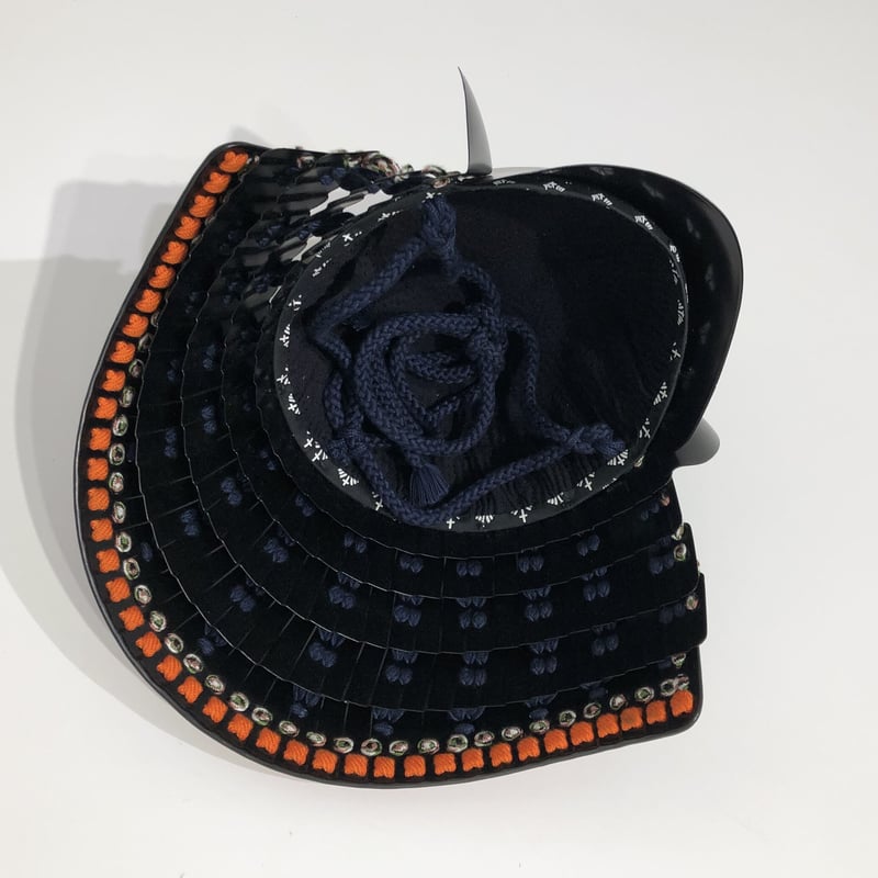 O-051-K】紺糸威黒艶消鋲綴二枚胴具足(桃形)(兜のみ) | 甲冑 O-051-K】紺糸威黒艶消鋲綴二枚胴具足(桃形)(兜のみ) | 甲冑