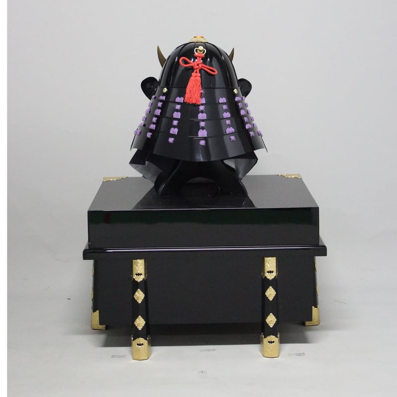 O-056-K】○紫糸威黒胸取二枚胴具足（兜のみ） | 甲冑工房丸武