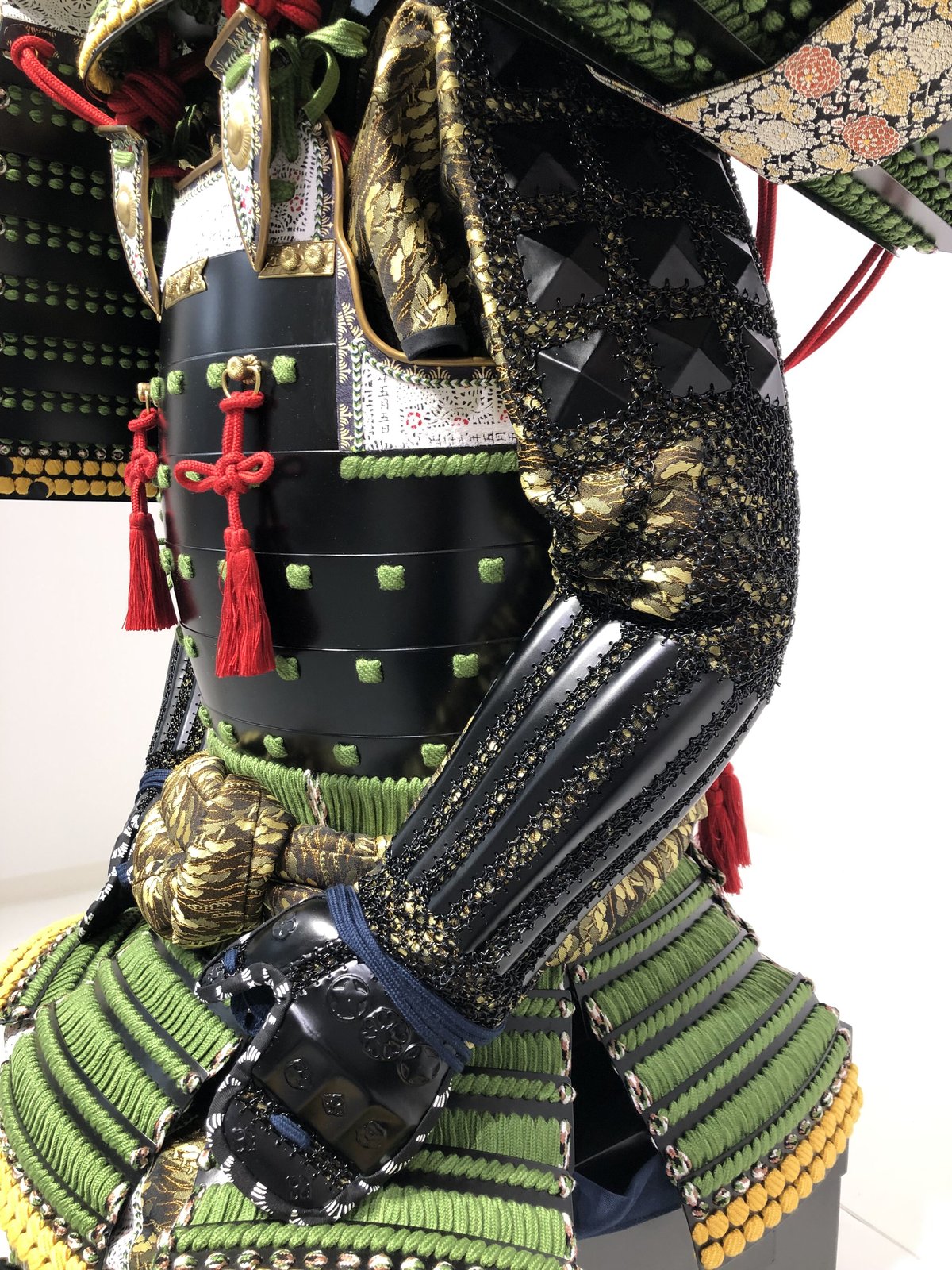 紙甲冑】緑糸縅二枚胴【わけあり】 オリジナル鎧