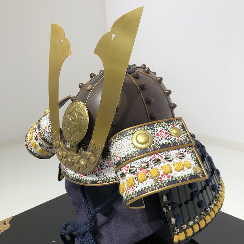 O-046-K】紺糸威鉄錆笠鋲二枚胴具足(兜のみ) | 甲冑工房丸武 O-046-K】紺糸威鉄錆笠鋲二枚胴具足(兜のみ) | 甲冑工房丸武