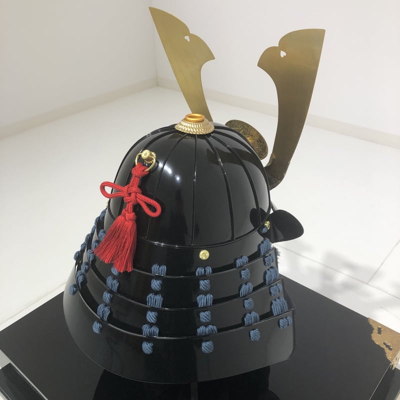 O-058-K】○紺糸威黒桶側二枚胴具足(鍬形)(兜のみ) | 甲冑 O-058-K】○紺糸威黒桶側二枚胴具足(鍬形)(兜のみ) | 甲冑