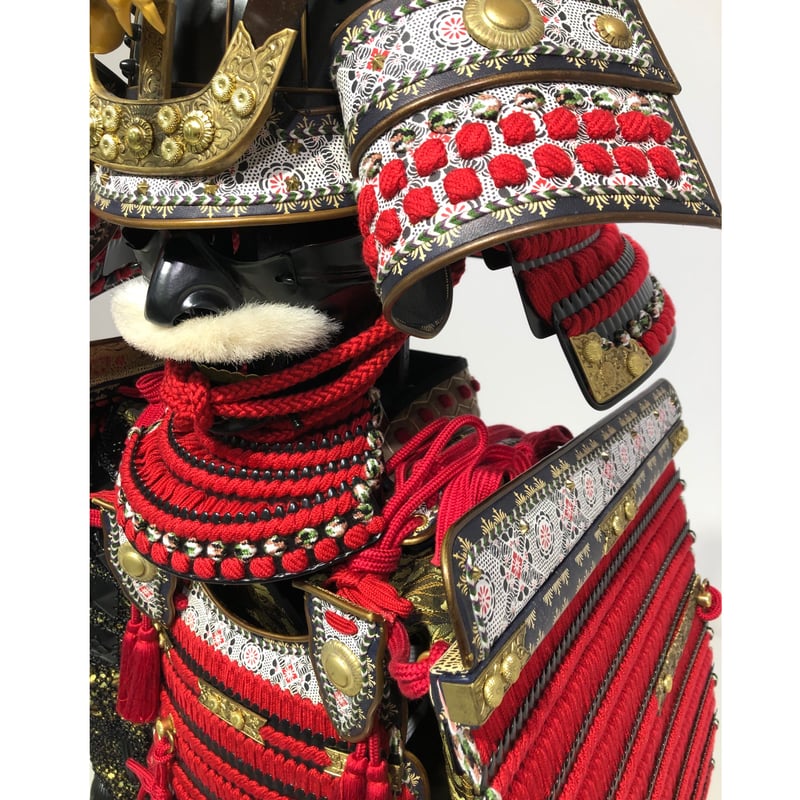 O-014】○赤糸威毛引二枚胴具足（艶消塗） | 甲冑工房丸武