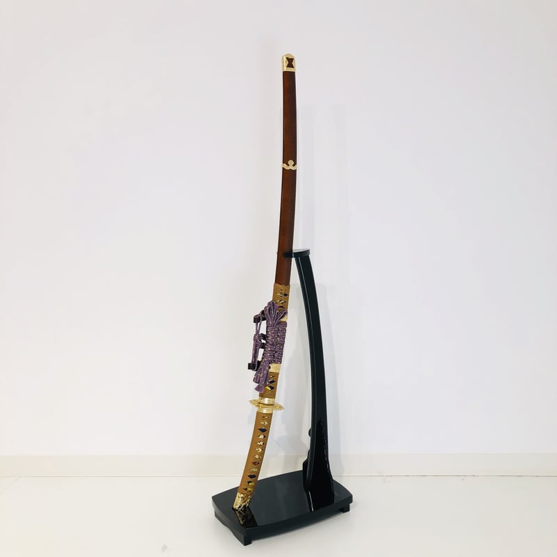 【美品】】高級模擬刀  梨地鞘 陣太刀 合金刀 美品】】高級模擬刀 梨地鞘 陣太刀 合金刀