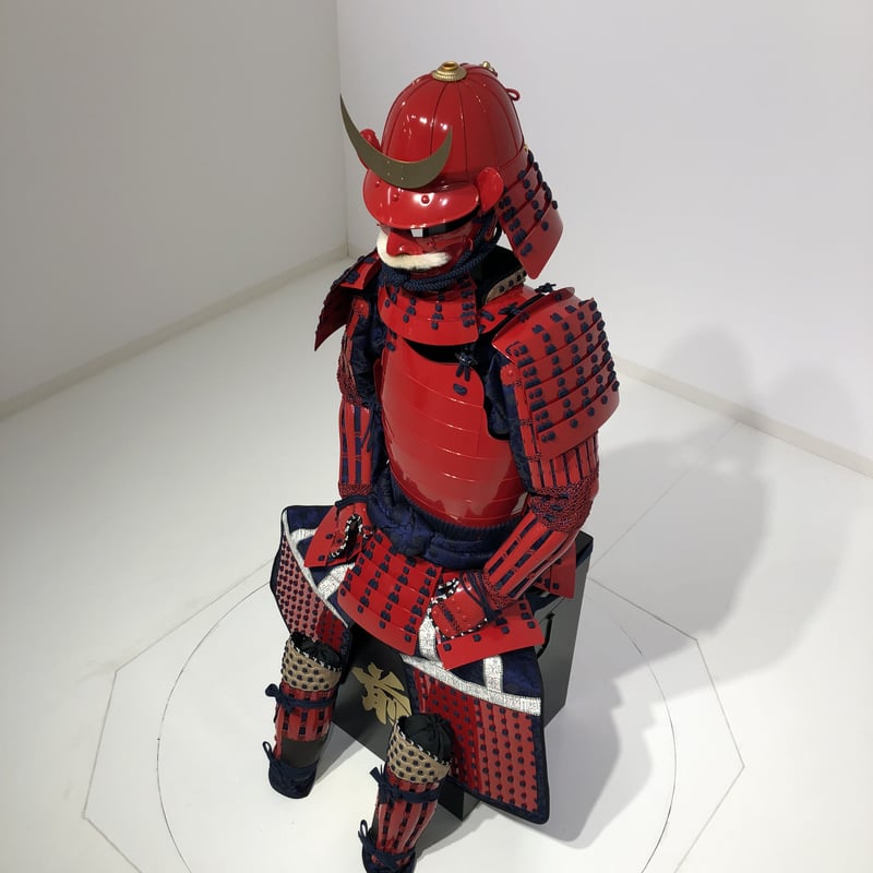 美品！現代甲冑　橙糸威黒桶胴具足 オリジナル鎧