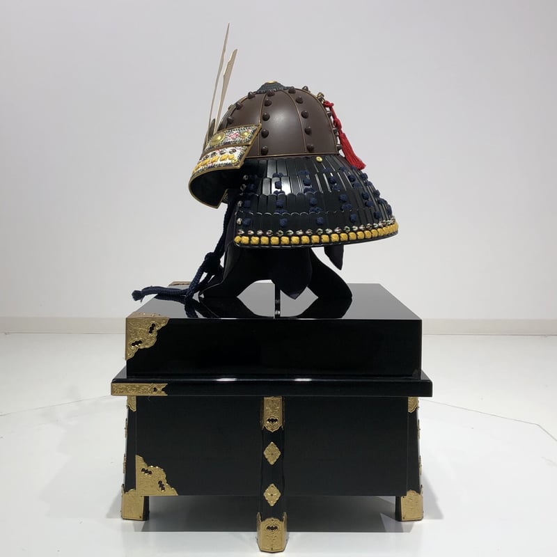 O-046-K】紺糸威鉄錆笠鋲二枚胴具足(兜のみ) | 甲冑工房丸武 O-046-K】紺糸威鉄錆笠鋲二枚胴具足(兜のみ) | 甲冑工房丸武
