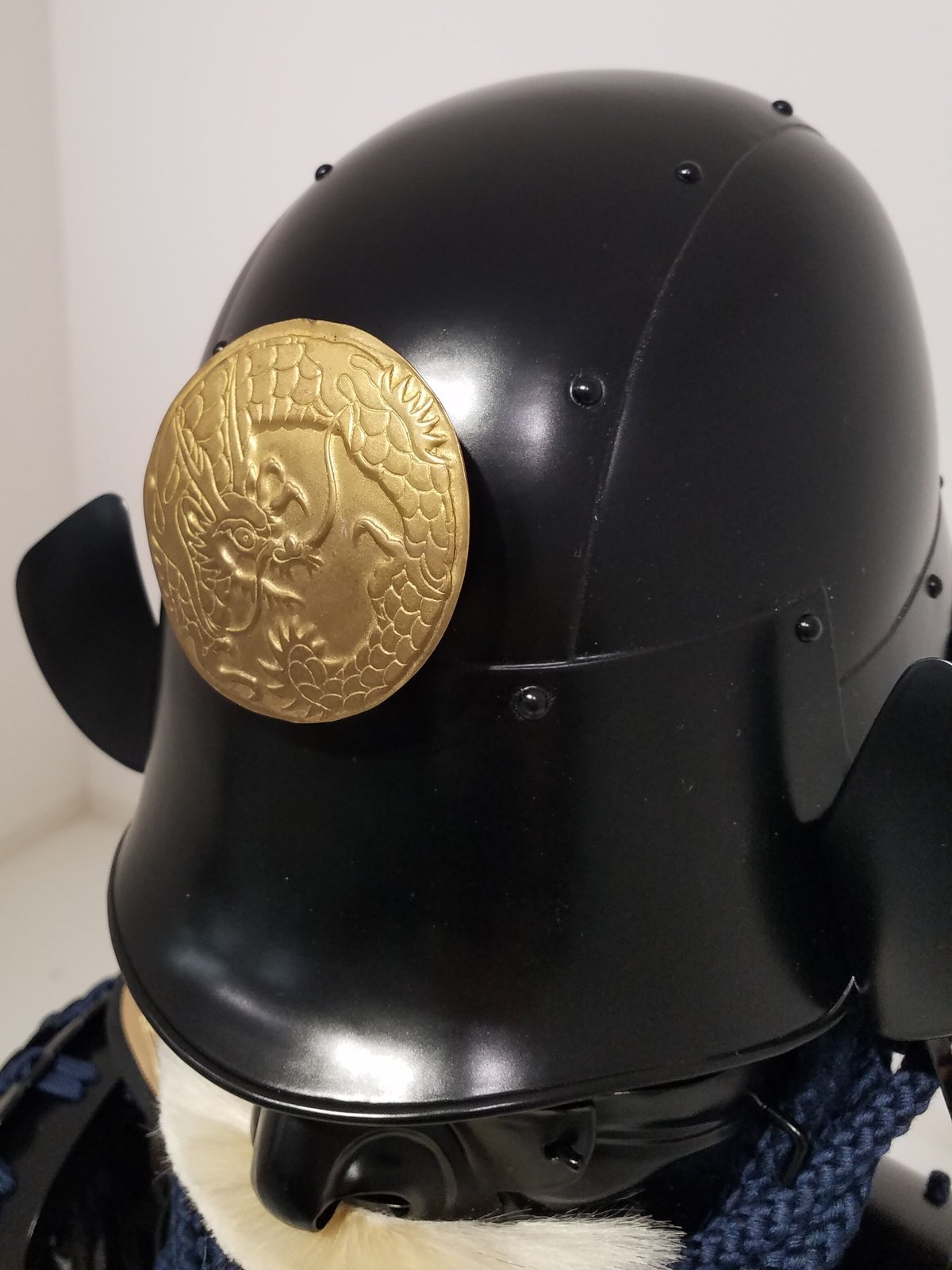 O-050】紺糸威黒艶消鋲綴二枚胴具足(頭形兜) | 甲冑工房丸武 O-050】紺糸威黒艶消鋲綴二枚胴具足(頭形兜) | 甲冑工房丸武