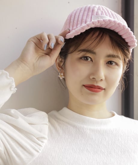 a.m.  corduroy cap (pink)